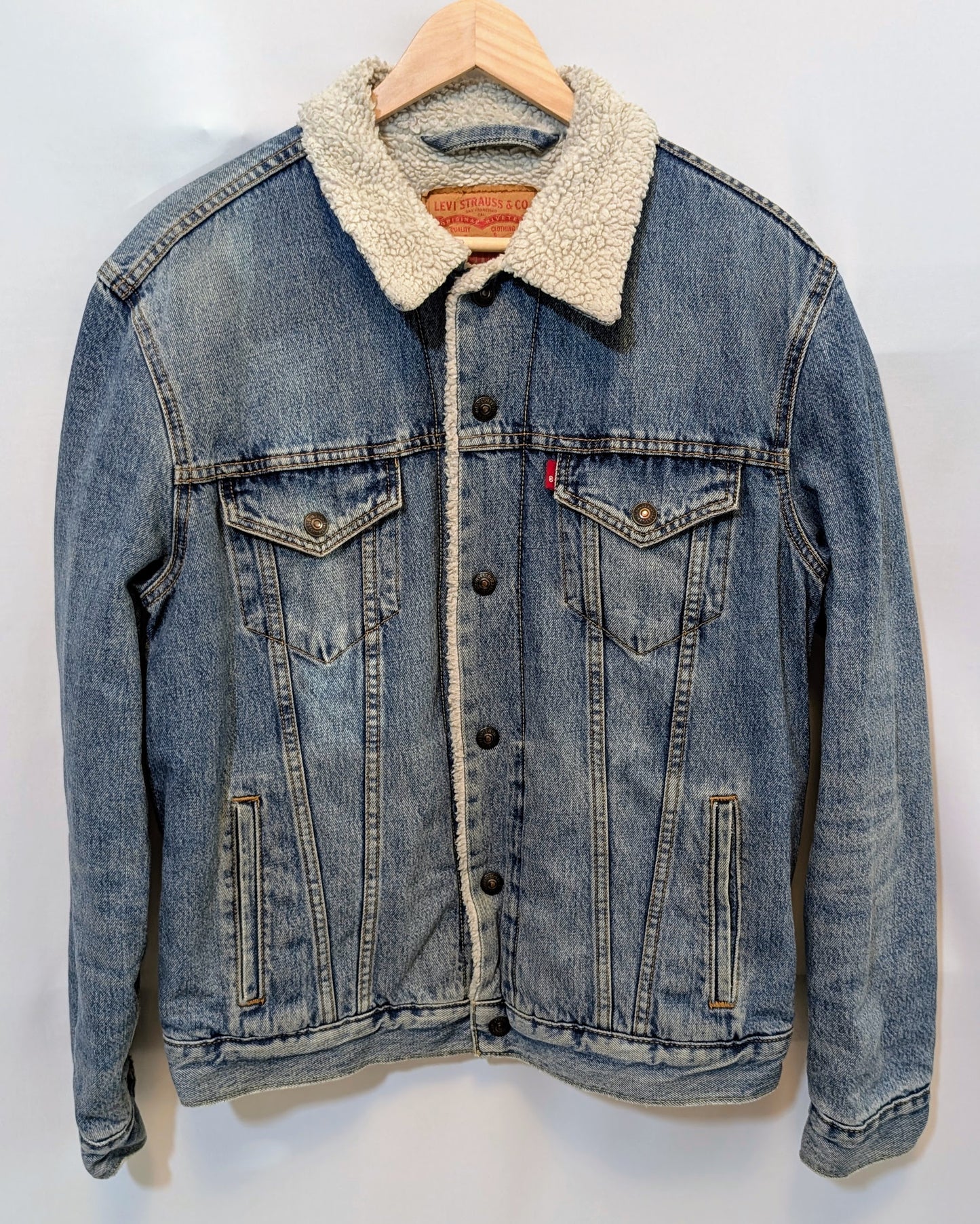 Levi's Sherpa Denim Jacket - Size M - Grade A