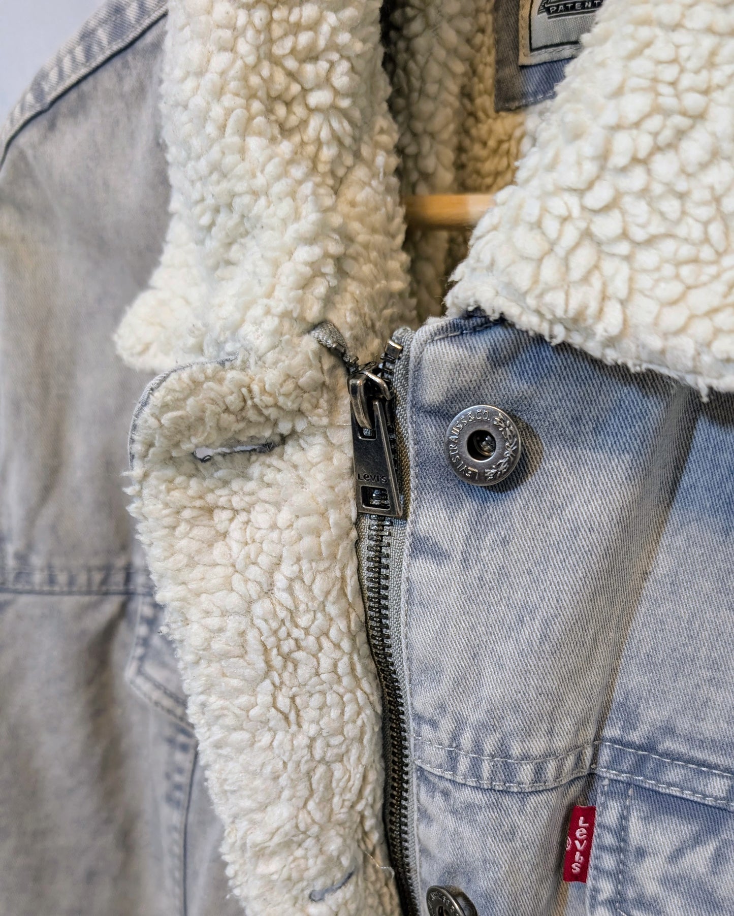 Levi's Sherpa Denim Jacket - Size L - Grade A