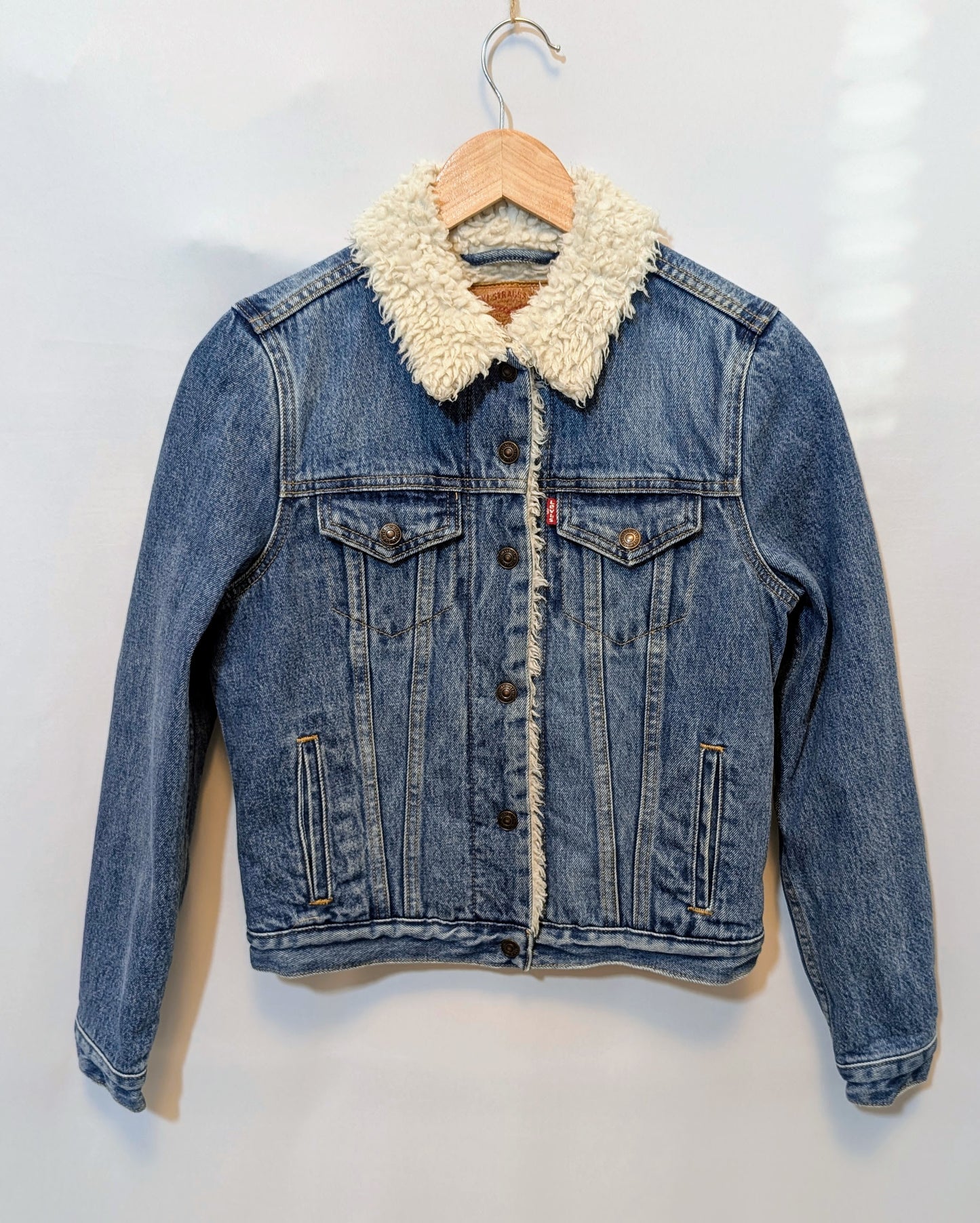 Levi's Sherpa Denim Jacket - Size XS - Grade A