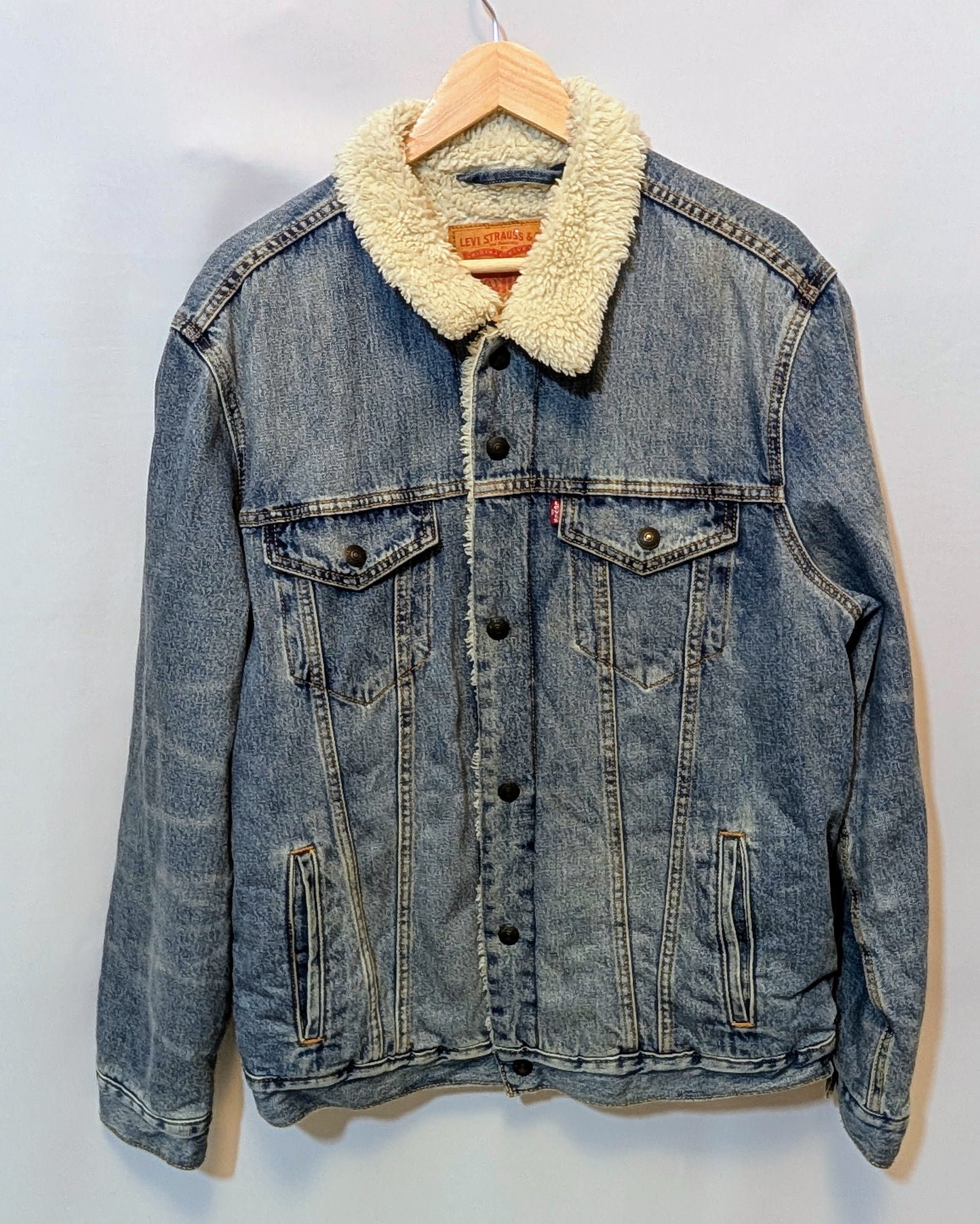 Levi's Sherpa Denim Jacket - Size XL - Grade A