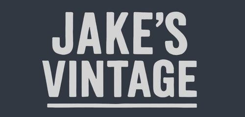White text 'JAKE'S VINTAGE' on a black background