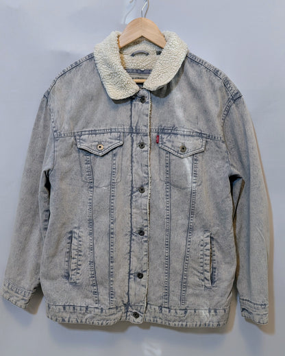 Levi's Sherpa Denim Jacket - Size L - Grade A