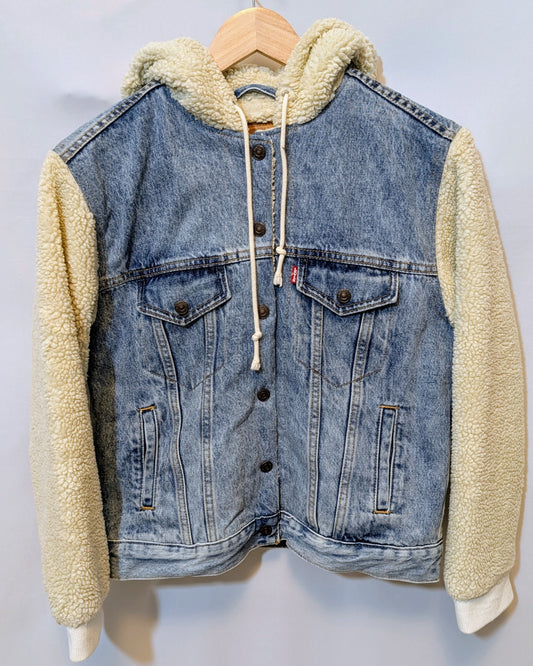 Levi's Sherpa Denim Jacket - Size S - Grade A