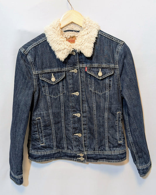 Levi's Sherpa Denim Jacket - Size M - Grade A