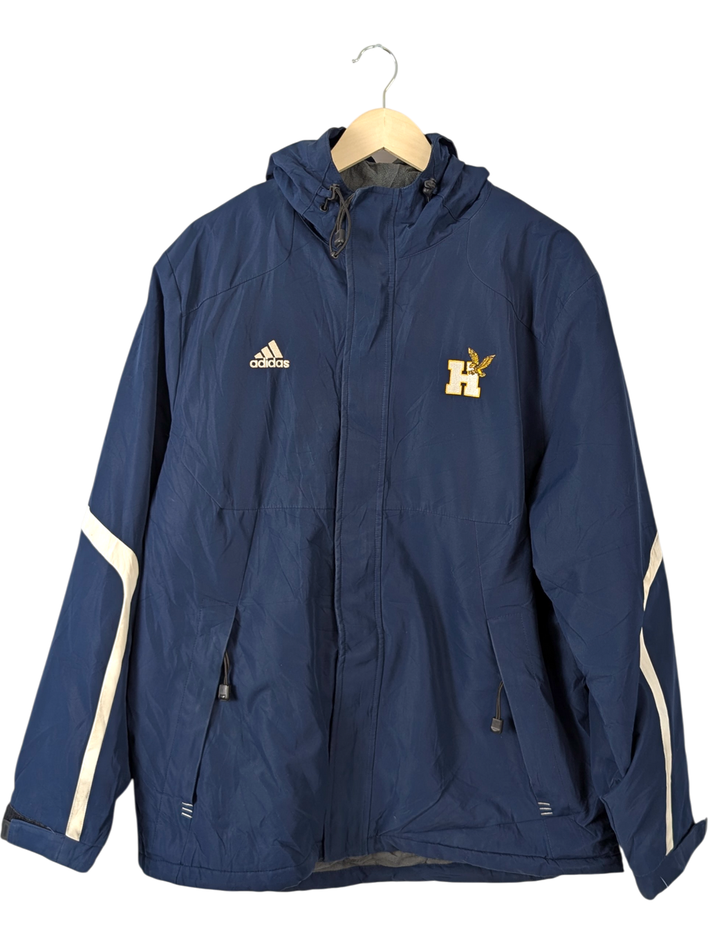 Adidas Hooded Fleece-Lined Jacket – Size S