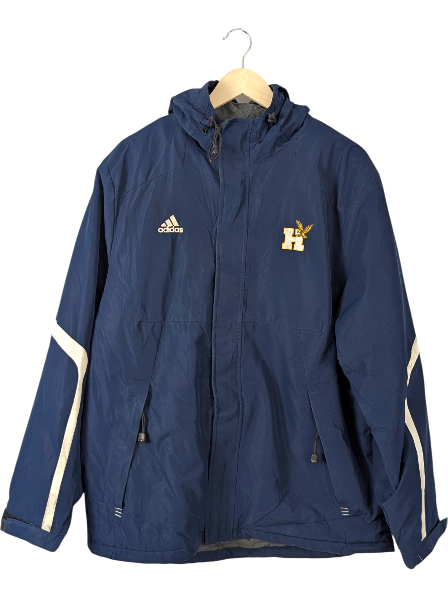 Adidas Hooded Fleece-Lined Jacket – Size S