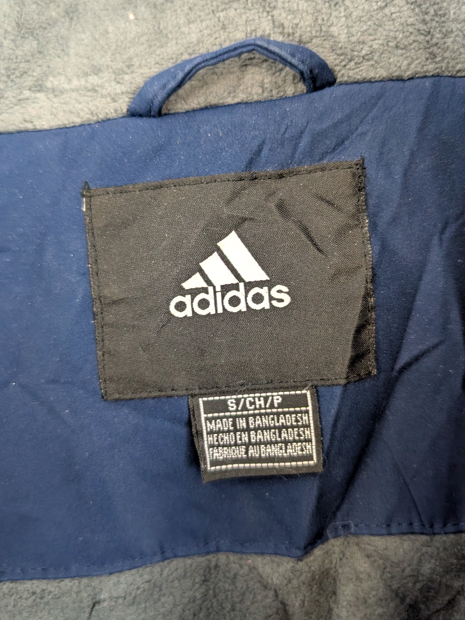 Adidas Hooded Fleece-Lined Jacket – Size S